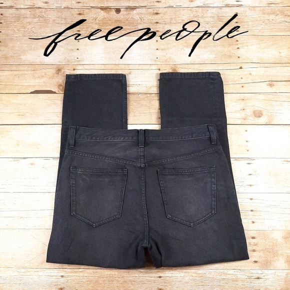 Free People Denim - Free People High Rise Black Jeans Size 30